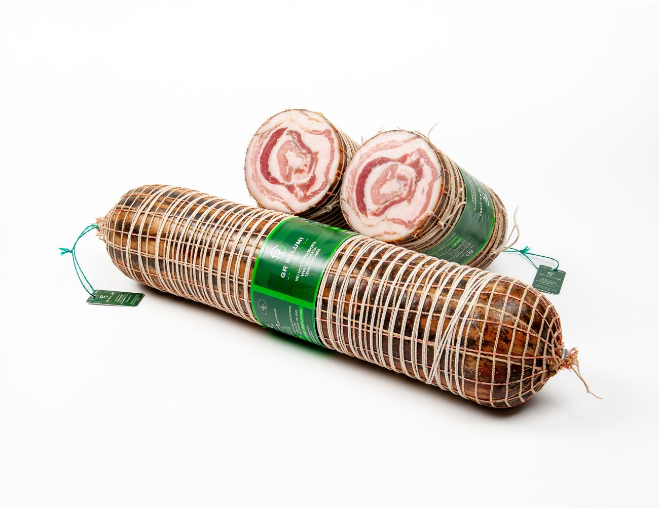 Pancetta arrotolata pepata